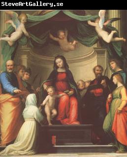 Fra Bartolommeo The Mystic Marriage of st Catherine of Siena,with Eight Saints (mk05)